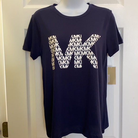 MICHAEL KORS WOMENS MK LOGO T-SHIRT - Picture 2 of 5